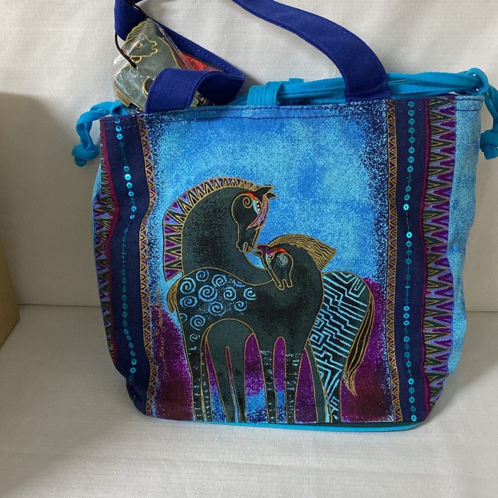 Artistic Blue and Purple Women's Bag